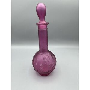 Elegant Purple Glass Decanter